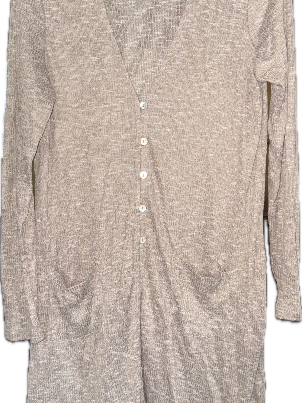 Maurices Marled Knit Button-Front Longline Cardigan with Pockets